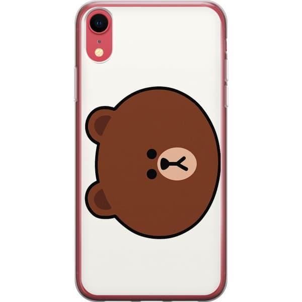 Apple iPhone XR Genomskinligt Skal line friends brown