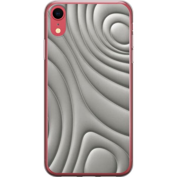 Apple iPhone XR Genomskinligt Skal Silver Waves