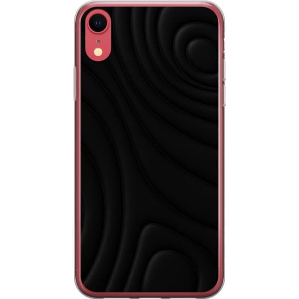 Apple iPhone XR Gennemsigtig cover Sorte Bølger