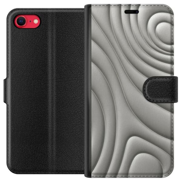 Apple iPhone 7 Plånboksfodral Silver Waves