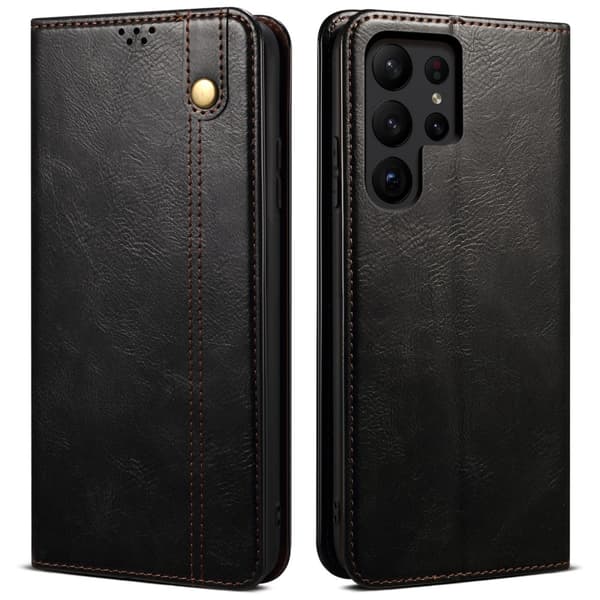 Till Samsung Galaxy S25 Ultra Plånboksfodral  - Svart