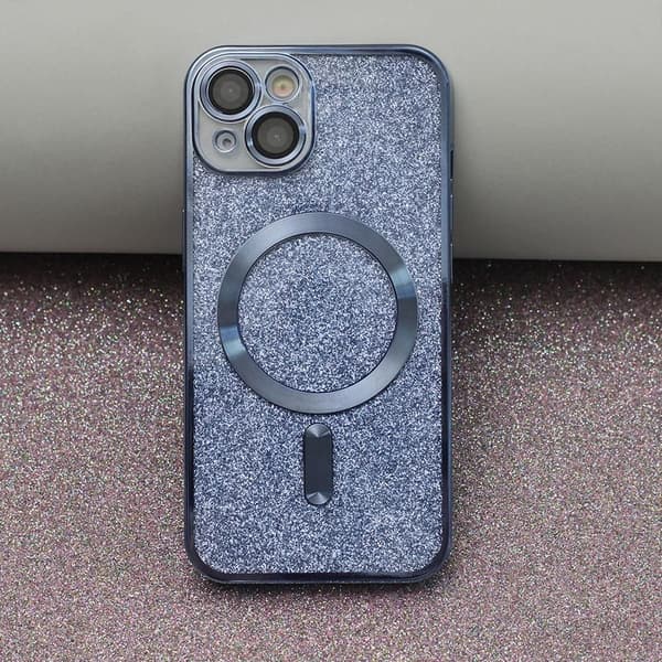 iPhone 12 / iPhone 12 PRO - Magasafe 2i1 Glitter / Transparent Chrome Skal