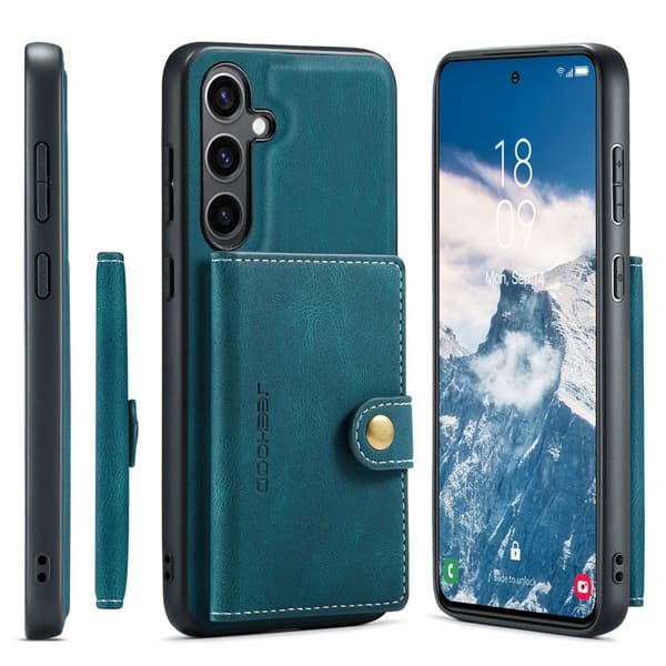 Samsung Galaxy S25 - Mobilskal med kortfack & sedelfack Grön
