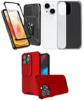 Miniatyrbillede 1 af 8: 3-Pack IPhone 13 .1 Full Skal Skydd o 2 Bakskal