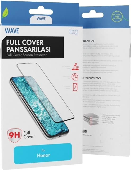 Wave Fuldt dækkende panserglas, Honor 20 / Honor 20 Pro / Huawei Nova 5T, sort