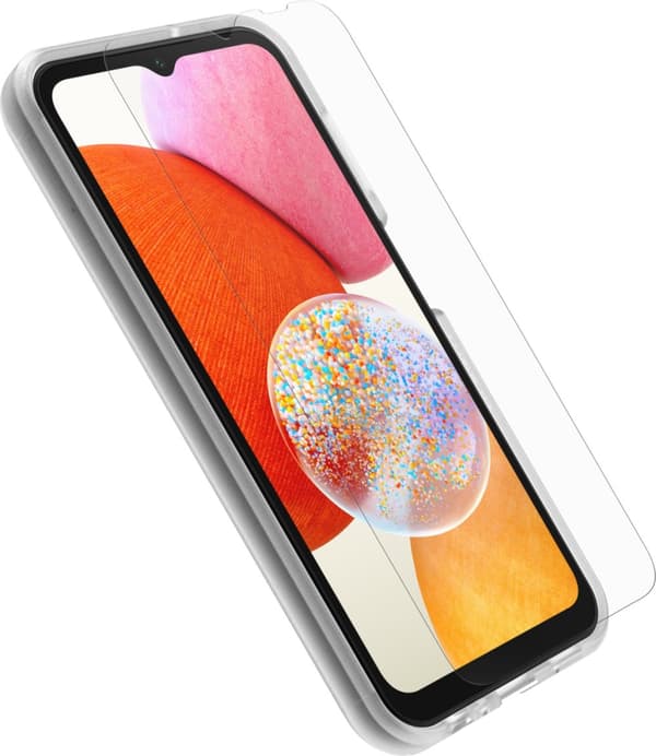 Otterbox React beskyttelsesetui + Trusted Glass panserglas klar, Galaxy A14