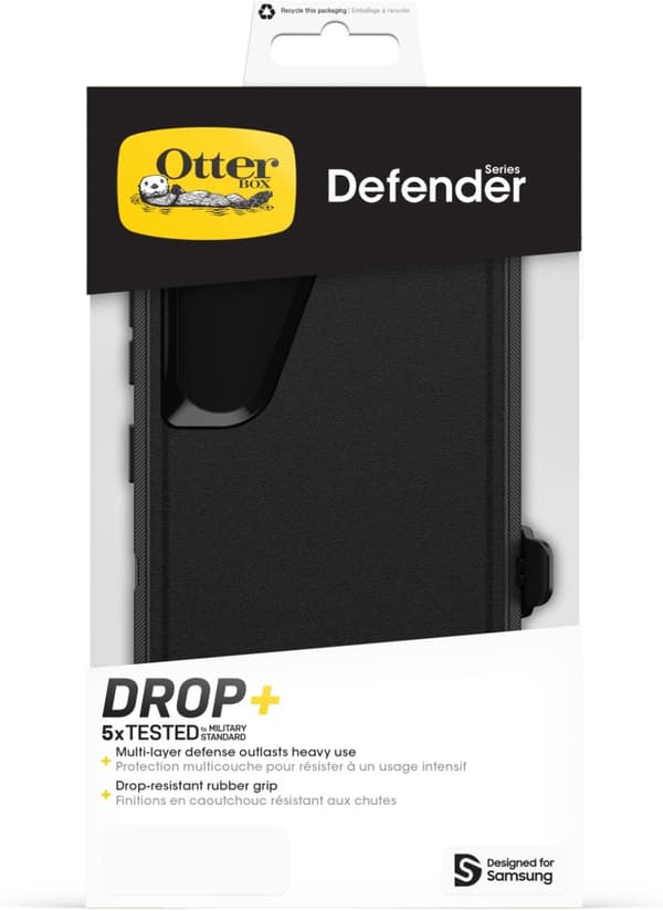 Otterbox Defender beskyttelsesetui, Samsung Galaxy S24, sort