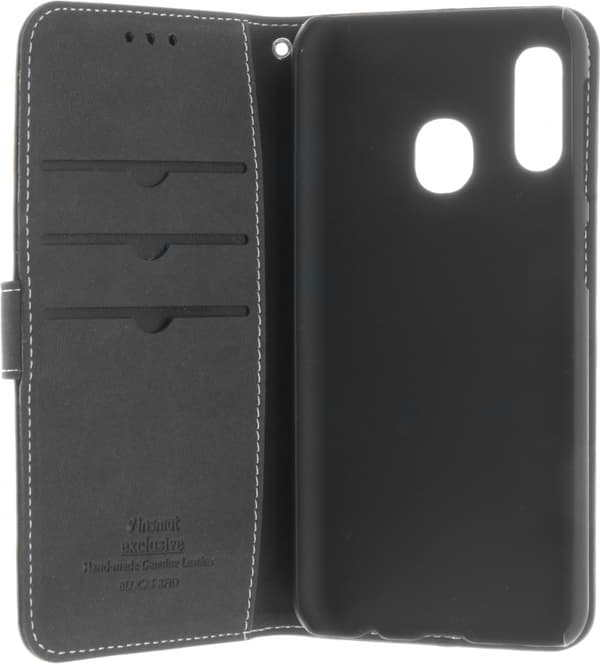 Insmat Exklusivt Flip Case plånboksfodral, Samsung Galaxy A20e, svart