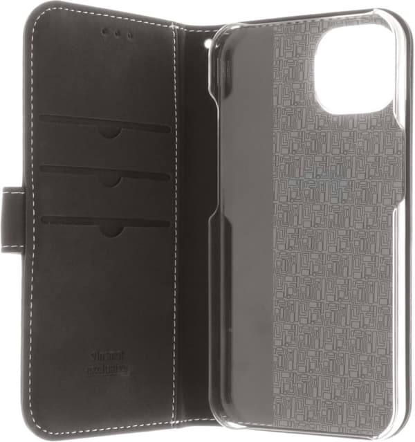 Insmat Exclusive Flip Case lompakkokotelo, iPhone 13 mini, musta
