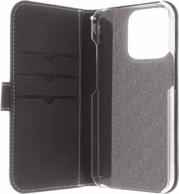 Insmat Exclusive Flip Case lompakkokotelo, iPhone 13 Pro, musta