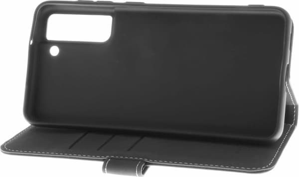 Insmat Exklusivt Flip Case plånboksfodral, Samsung Galaxy S21 FE 5G, svart