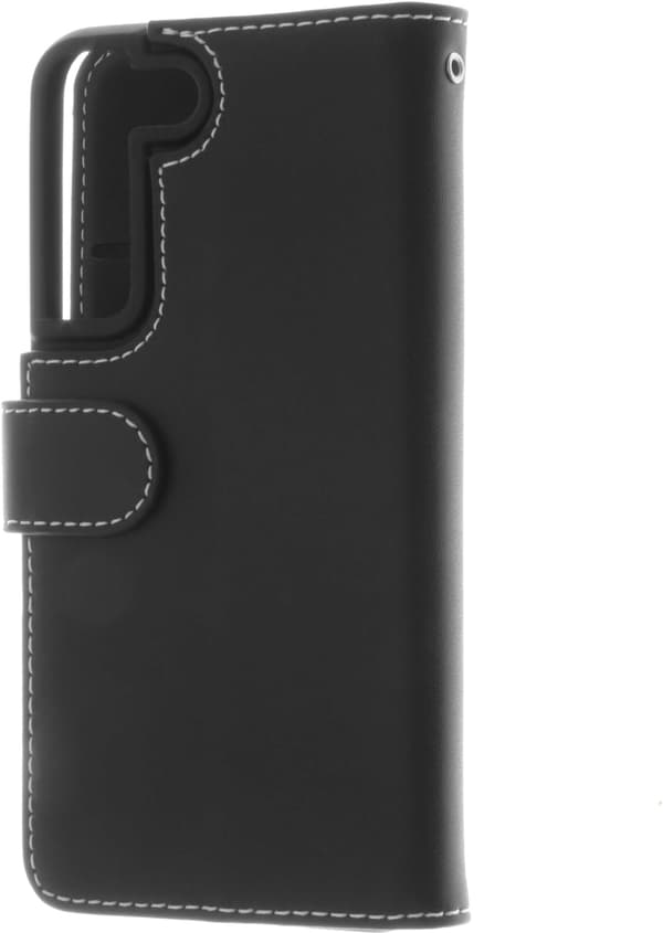 Insmat Exklusivt Flip Case plånboksfodral, Samsung Galaxy S22 5G, svart