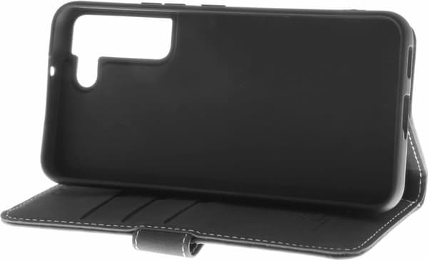 Insmat Exklusivt Flip Case plånboksfodral, Samsung Galaxy S22 5G, svart