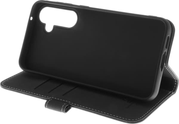 Insmat Exclusive Flip Case -lompakkokotelo, Samsung Galaxy S23 FE, musta