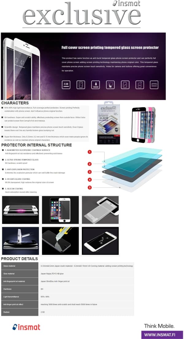 Insmat Full Screen Brilliant Glass, Samsung Galaxy A05s, svart
