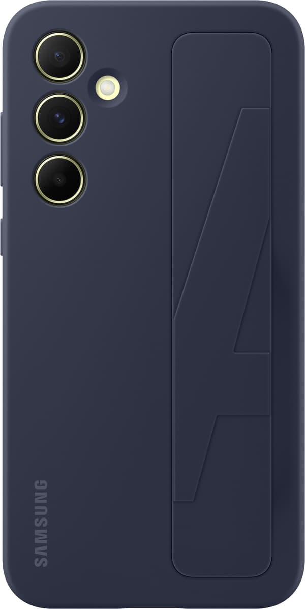 Samsung Galaxy A55 Standing Grip Case -suojakotelo, sininen / musta