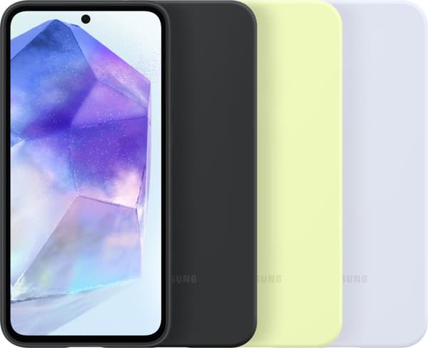 Samsung Galaxy A55 silikoneetui, lyseblå