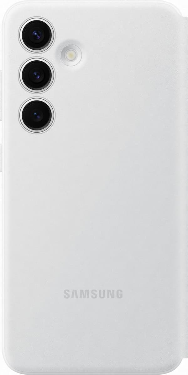 Samsung Galaxy S24 Clear View Wallet Cover -suojakotelo, valkoinen
