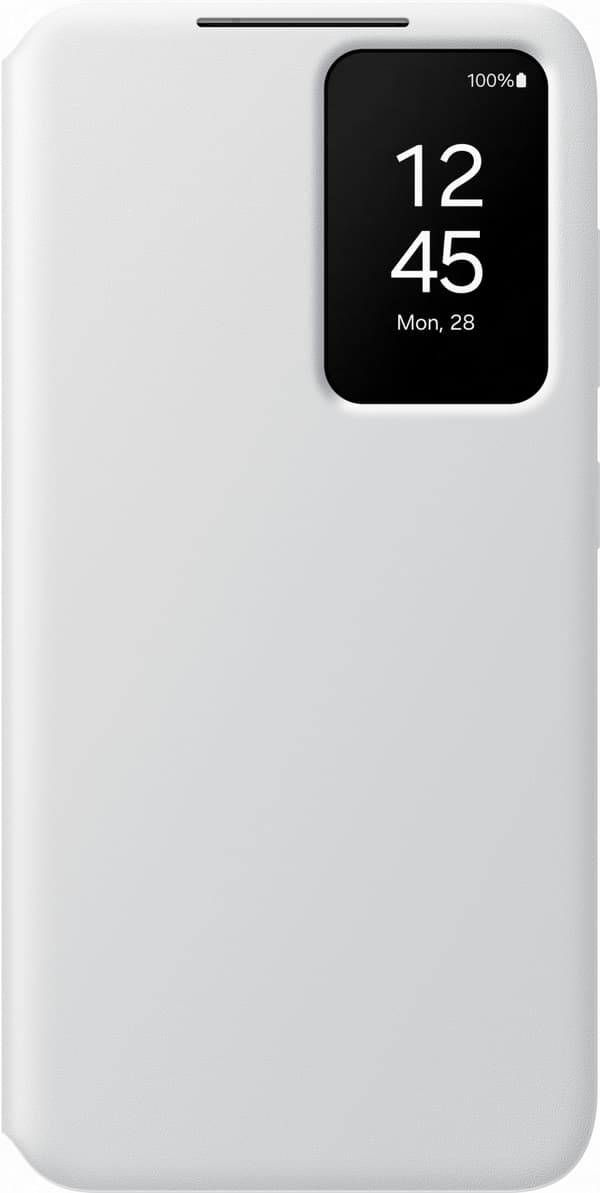 Samsung Galaxy S24 Clear View Wallet Cover -suojakotelo, valkoinen