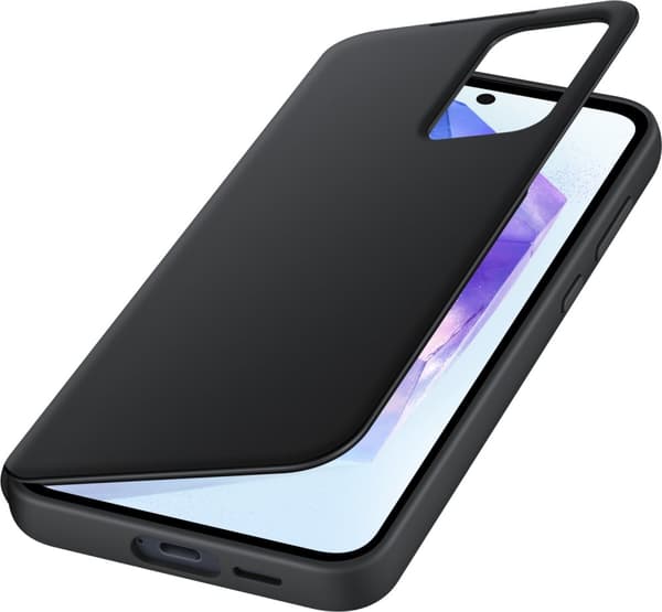 Samsung Galaxy A55 Smart View Wallet Case -lompakkokotelo, musta