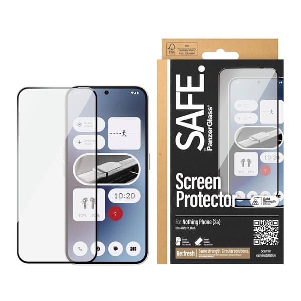 PanzerGlass SAFE by PanzerGlass- Skærmbeskytter - Nothing Phone 2a, 2a Plus - Ultra-Wide Fit