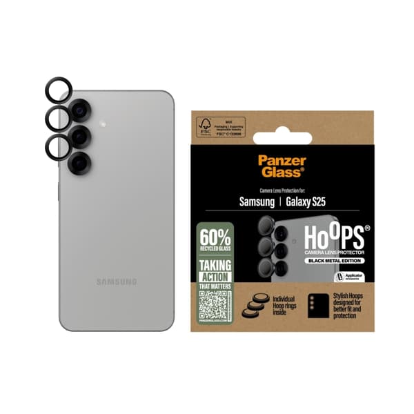 Panzer Glass - Hoops linsebeskytter Galaxy S25, svart