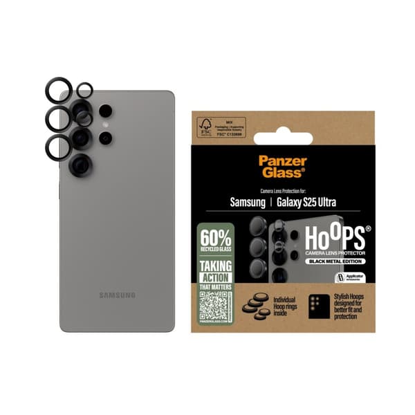 Panzer Lasi - Silmukat Linssi Suoja Galaxy S25 Ultra, musta