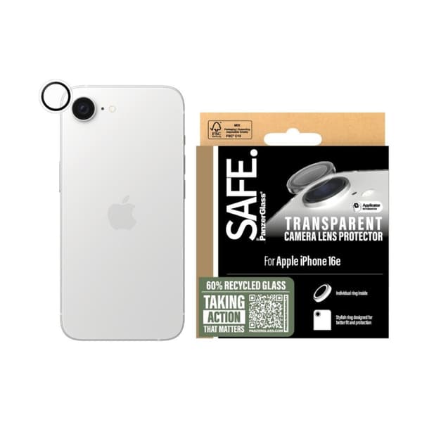 PanzerGlass SAFE by PanzerGlass - Beskyttelse til kameralinsen - iPhone 16e