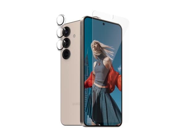 PanzerGlass - 2-i-1-pakke - skjerm- / linsebeskytterkit for mobiltelefon - ultravid passform med EasyAligner - glass - for Samsung Galaxy S25