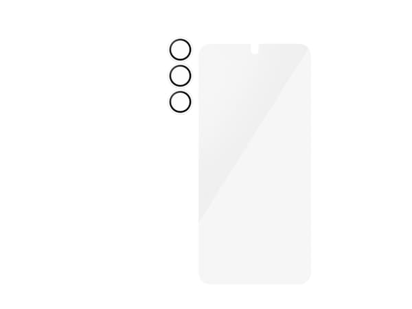 PanzerGlass - 2-i-1-pakke - skjerm- / linsebeskytterkit for mobiltelefon - ultravid passform med EasyAligner - glass - for Samsung Galaxy S25