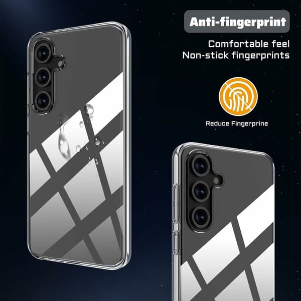 Til Samsung Galaxy A26 5G gennemsigtigt TPU mobilcover + skærmbeskytter