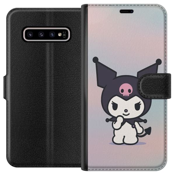 Samsung Galaxy S10+ Lompakkokotelo Kawaii Sanrio Kuromi