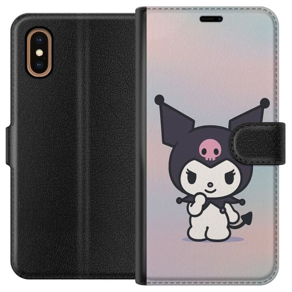 Apple iPhone XS Max Tegnebogsetui Kawaii Sanrio Kuromi