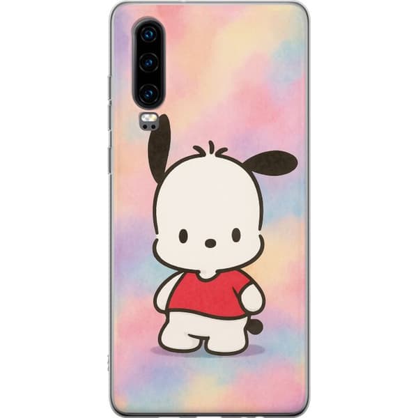 Huawei P30 Genomskinligt Skal Kawaii Sanrio Pochacco