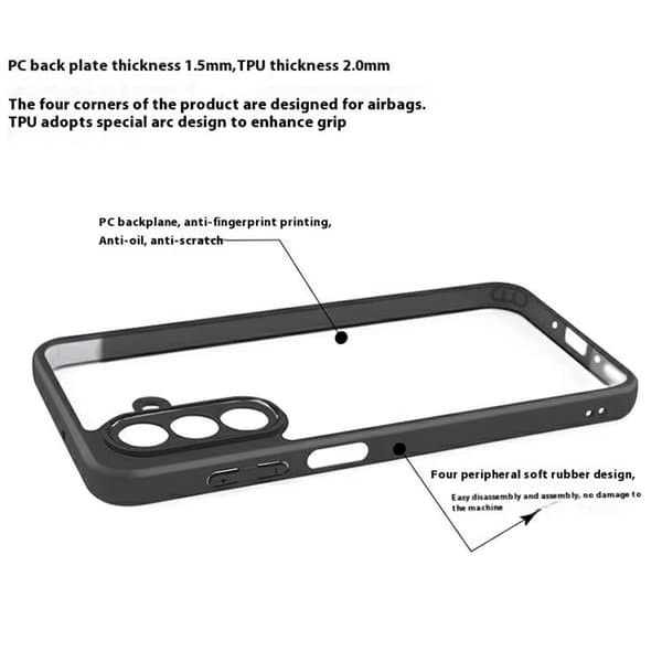 För Samsung Galaxy A26 5G Skal Transparent Mobilskal