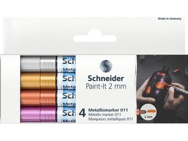 Schneider skrivredskap 4 Schneider 011 färgpennor i olika färger 2,0 mm ( ML01111501 )