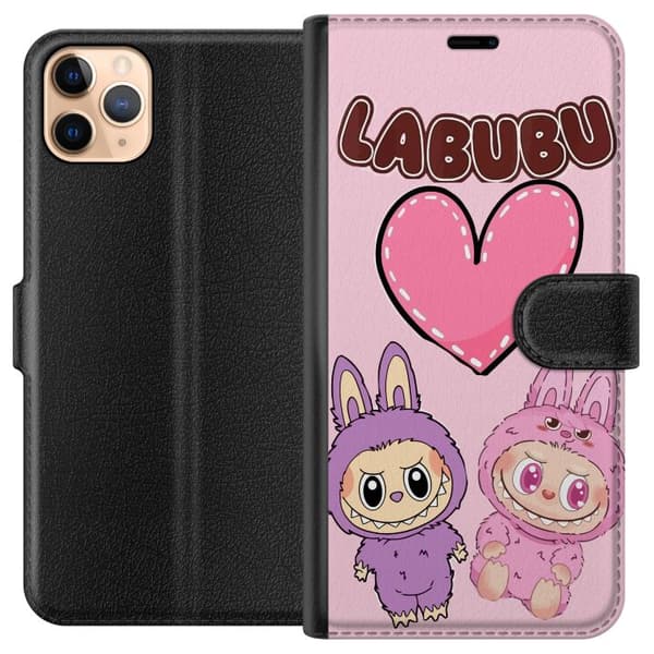 Apple iPhone 11 Pro Max Lommeboketui Labubu Pink Monster