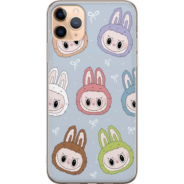 Apple iPhone 11 Pro Max Genomskinligt Skal Pastel Labubu