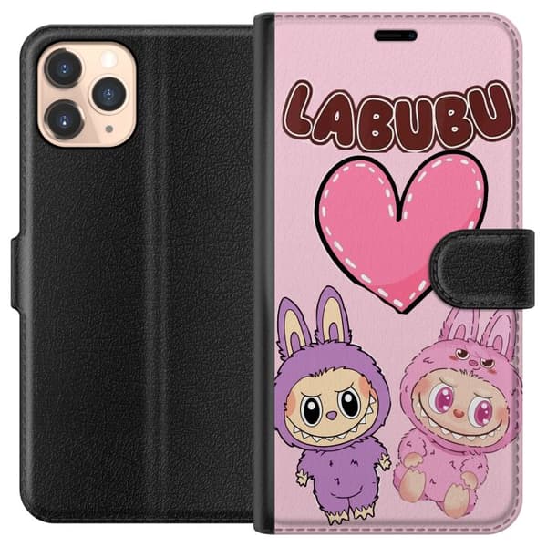 Apple iPhone 11 Pro Lommeboketui Labubu Pink Monster
