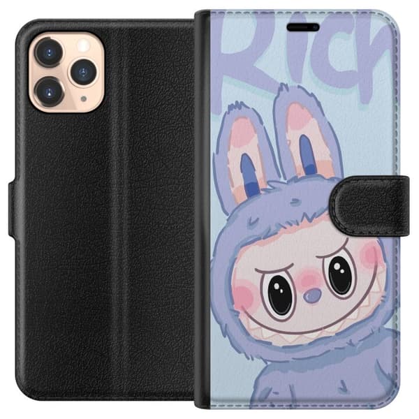 Apple iPhone 11 Pro Lompakkokotelo Sininen Jänis Labubu