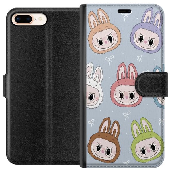 Apple iPhone 8 Plus Tegnebogsetui Pastel Labubu