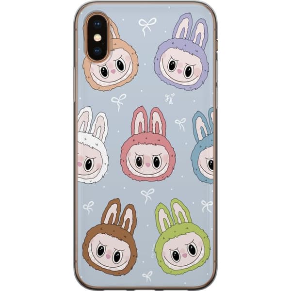 Apple iPhone XS Max Gjennomsiktig deksel Pastel Labubu