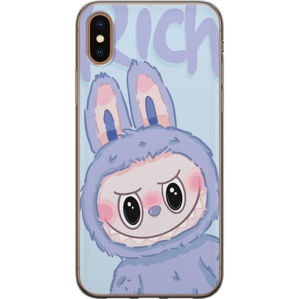 Apple iPhone XS Max Gennemsigtig cover Blå Kanin Labubu