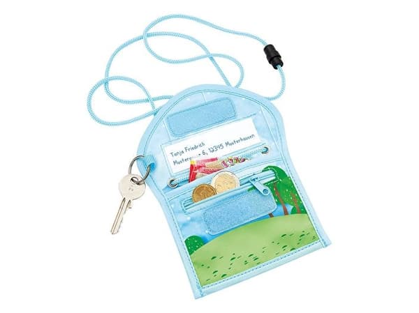 Wedo 2413003, Lommebok, Blå, Polyester, Bilde, Nakkestropp, 140 mm