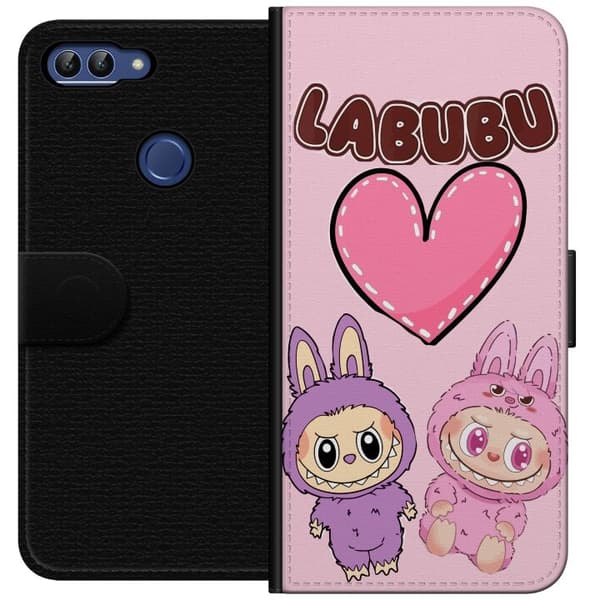 Huawei P smart Tegnebogsetui Labubu Pink Monster