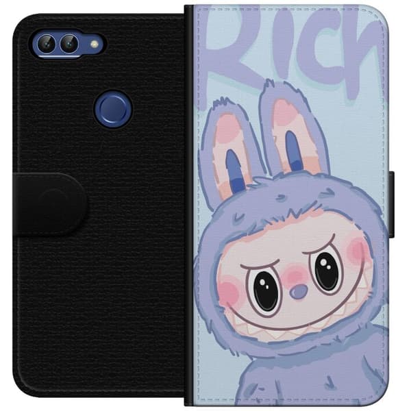 Huawei P smart Tegnebogsetui Blå Kanin Labubu