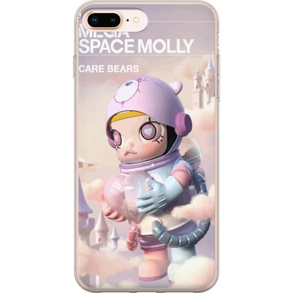 Apple iPhone 8 Plus Gennemsigtig cover Mega Space Molly Care Bears Series - Share Bear Edition