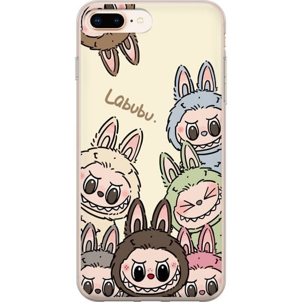 Apple iPhone 8 Plus Genomskinligt Skal Labubu Pastel Collection