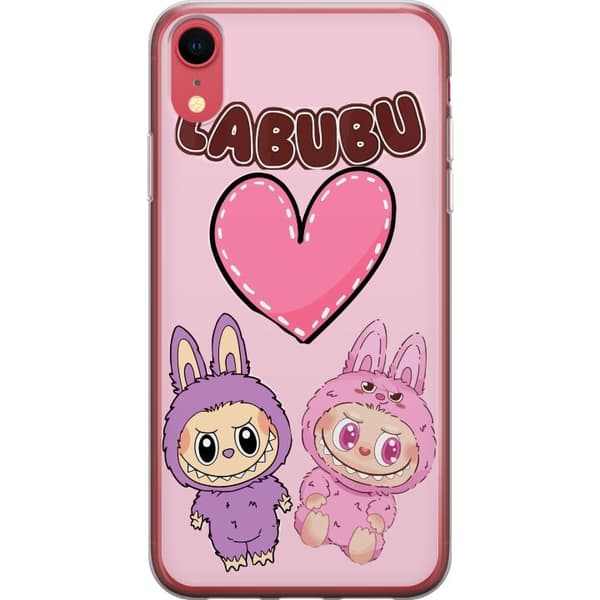 Apple iPhone XR Gennemsigtig cover Labubu Pink Monster