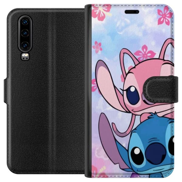 Huawei P30 Lompakkokotelo Stitch & Angel